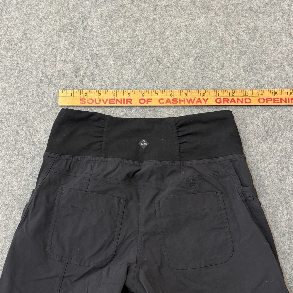 PrAna Black Summit Knit Waist High Rise Pull-On Activewear Pants Women's Size XS - Picture 6 of 7